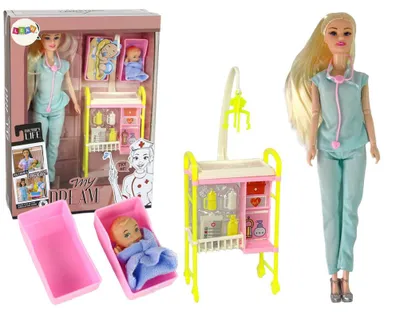 Produktbild von LEAN Toys 15738 Ärztin-Puppe mit Zubehör