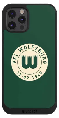 Produktbild von NIVOCASE Handyhülle für Apple iPhone 12 Pro  Hülle NIVOpure Case Schwarz Offizielles Lizenzprodukt VfL Wolfsburg 80 Jahre