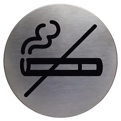 Zdjęcie produktu dla DURABLE PICTO piktogram ''Zakaz palenia'' Ø 83 mm, Srebrny, 491123