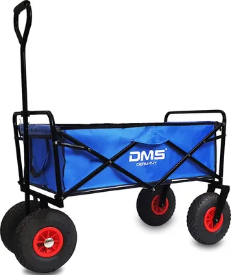 Produktbild von DMS® Bollerwagen Transportwagen Gartenwagen Gerätewagen Handwagen BW-04 Blau