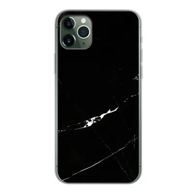 Produktbild von MuchoWow® Handyhülle Schutzhülle Hülle für iPhone 11 Pro Max Marmor - Schwarz - Natursteine Silikon Softcase Handy Hülle - Schutz