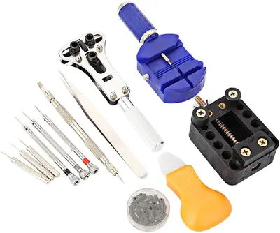 Produktbild von Mega Uhrmacherwerkzeug Set + Federstege 9-25mm Reparaturset Uhren