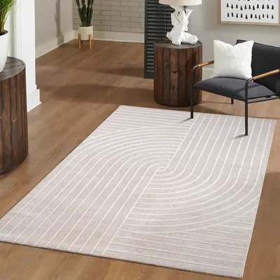 Produktbild von TT Home Wohnzimmer Teppich Esszimmer Kurzflor Boho Motiv Skandinavisch Glanzdetails Hoch-Tief-Struktur Soft-Touch Unifarben Größe 200x280 cm
