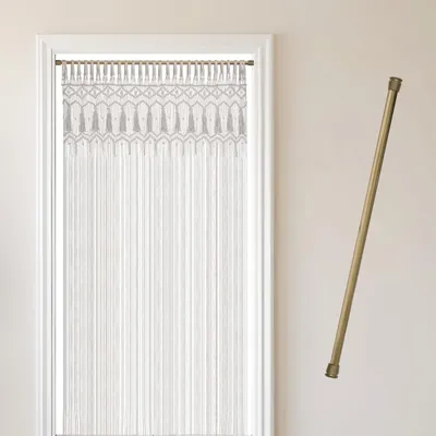 Produktbild von COZYOR Makramee-Vorhang, Boho Vorhang Türvorhang Fenstervorhang 132x200cm, wahlweise mit Stange
