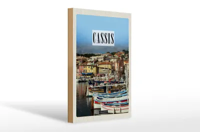 Produktbild von Holzschild Reise 20x30cm Cassis France Altstadt Meer Urlaub