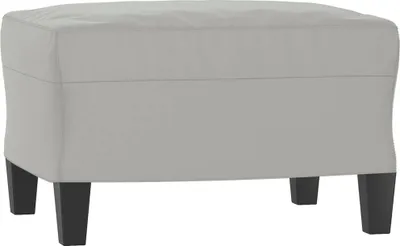 Produktbild von vidaXL Fußhocker Hellgrau 60x50x41 cm Mikrofasergewebe