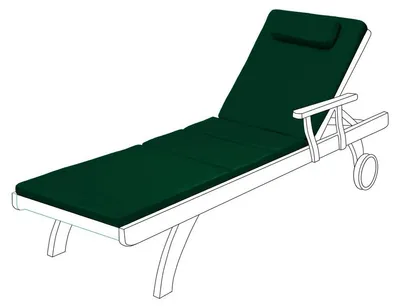 Produktbild von Gartenliegenauflage – Wasserabweisendes Sonnenliegenkissen mit Komfortfüllung – Weiche Auflage für Gartenliege