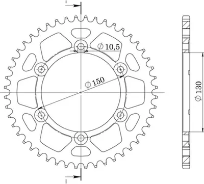 Produktbild von ESJOT Kettenrad "35016", 530, Alu, 39 Zähne