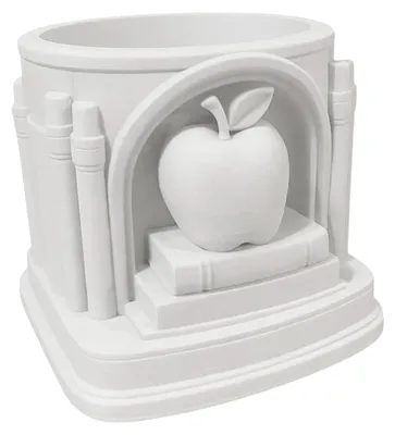 Produktbild von 3D-gedruckter Stiftehalter in Apfelform mit römischem Bogen-Design aus PLA – Schreibtisch-Organizer für Stifte und Marker – Kreatives Geschenk für Lehrer und Schüler – Hübsche Dekoration für Zuhause und Büro