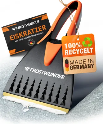 Produktbild von FROSTWUNDER - Eiskratzer Messingklinge [MadeInGermany] - 100% recycelter Eiskratzer Auto Messingklinge - Auto Eiskratzer - Messing Eiskratzer stabil