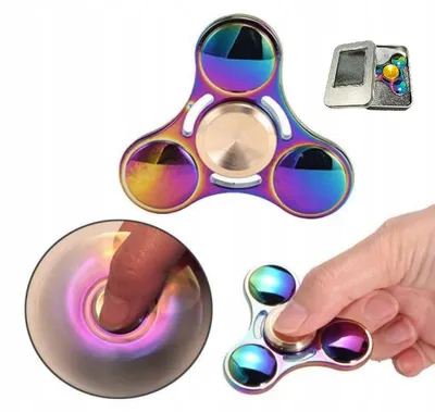 Produktbild von NORIMPEX Metall Fidget Spinner Bunt Antistress Stimulation Spielzeug