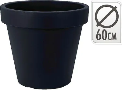 Obrázok produktu pre Kvetináč Plastový kvetináč 60 cm antracitový Kvetináč na rastliny