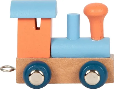 Produktbild von Buchstabenzug Polar Lokomotive lachs & eisblau