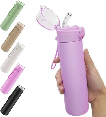 Obrázek produktu pro Nerezová láhev na pití o objemu 250 ml, růžová, s izolací, s držadlem