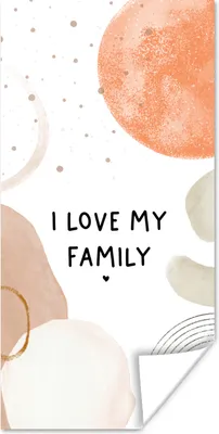 Produktbild von MuchoWow® Poster Zitate - Sprichwörter - Ich liebe meine Familie 60x120 cm - Wandschmuck