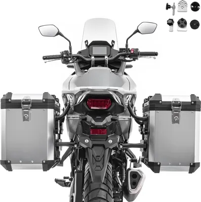 Immagine prodotto di Set valigie in alluminio 2x48L adatto per BMW F 800 GS Adventure Lato alluminio
