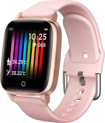 Image de T1 Smart Watch Hommes Femmes Mesure de la température du corps Fréquence cardiaque Podomètre C'est un...