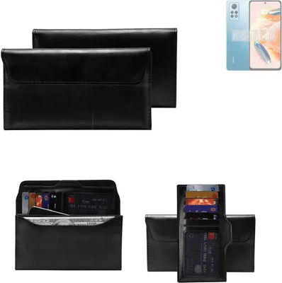 Produktbild von K-S-Trade Handy Hülle kompatibel mit Xiaomi Redmi Note 12R Pro Schutz Hülle Tasche Schutz Case Handytasche Kunstleder schwarz, 1x