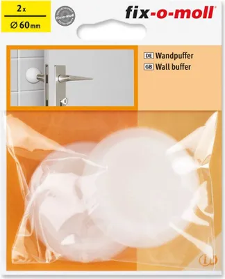 Produktbild von Wandpuffer rund 60mm transparent fix-o-moll