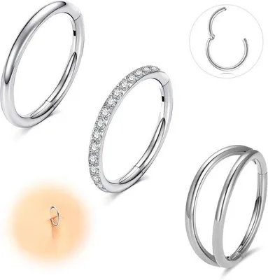 Productafbeelding van Neuspiercingring 10MM - Zilver 16G - Hypoallergeen - Voor comfortabele piercings - ShopVlot