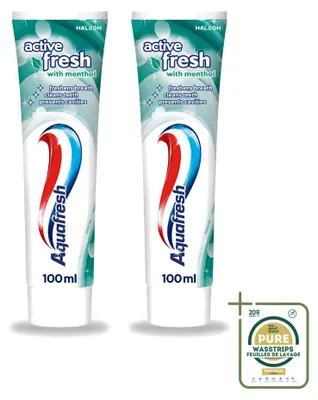 Obrázek produktu pro 2 x Zubní pasta Aquafresh, osvěžující, s mentolem, 75 ml - balení, 2 kusy