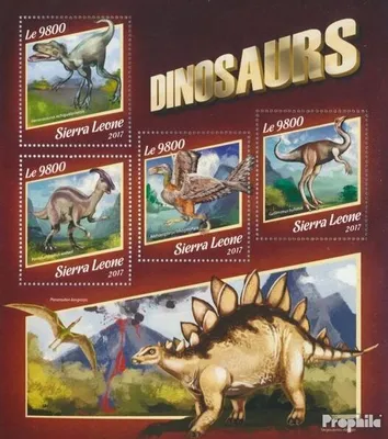 Produktbild von Briefmarken Sierra Leone 2017 Mi 8885-8888 Kleinbogen (kompl. Ausg.) postfrisch Dinosaurier