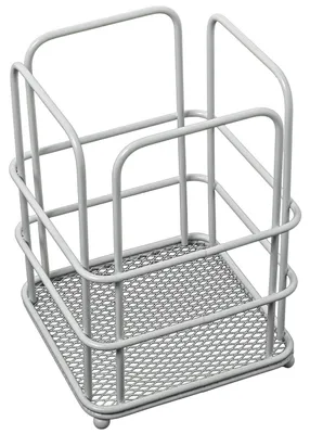 Küchenutensilienhalter aus Metall, weiß, 12x12x16 cm
