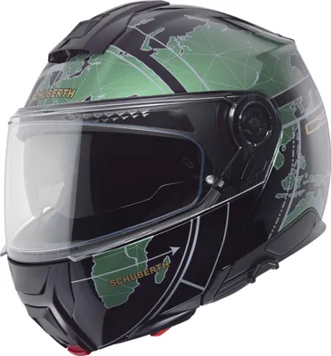 Produktbild von Schuberth C5 Globe Klapphelm, schwarz matt/grün, M (57)