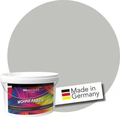 Produktbild von WALLCOVER Wandfarbe Grau Skandinavisch Hochdeckend Klasse 1 Matt 5L für 40 m²