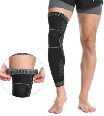 Produktbild von Go Go Gadget – Wadenbein-Kniebandage – Unterstützung – Kompression – elastisches Material – NICHT medizinisch – Größe M – Schwarz/Grau
