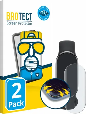 Produktbild von 2x BROTECT Fullscreen Schutzfolie für Xiaomi Smart Band 10 Displayschutz Folie Fullcover Matt Entspiegelungsfolie