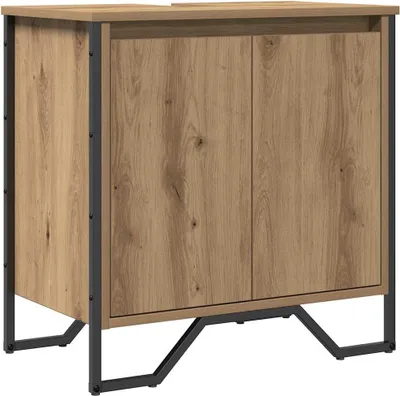 Produktbild von vidaXL Waschbeckenschrank Artisan-Eiche 60 x 35 x 60 cm Holzwerkstoff