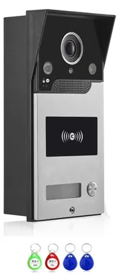 Image de Kit de sonnette vidéo Wi-Fi - 1 sonnette et 2 écrans tactiles - Résolution 1080p - Blanc