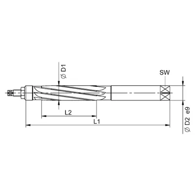 Obrázok produktu pre Beck Ručný výstružník DIN859 HSS 7,0 mm