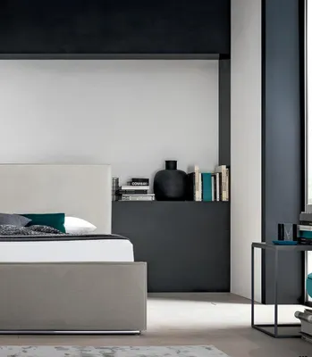 Produktbild von Italienische Möbel Design Bett Schlafzimmer Betten Leder Hotel Luxus Polster Neu