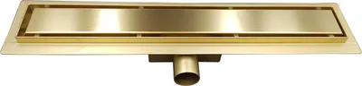 Produktbild von Linearer Bodenduschablauf aus Edelstahl, gold, 80 cm