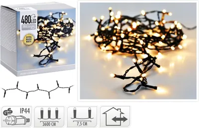 Immagine prodotto di Illuminazione a LED | luci da fata | 480 LED | 36 metri | bianco extra caldo