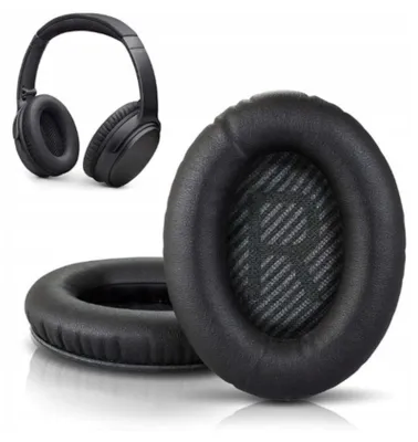 Produktbild von Ohrpolster, Ohrpolster, Ohrpolster für BOSE QC45 QC35 I II QC25 QC15 QC2 Schwarze Kopfhörer