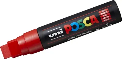 Produktbild von POSCA PC17K R, 1 Stück(e), Rot, Schwarz, Rund, 1,5 cm, Tinte auf Wasserbasis