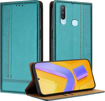 Produktbild von Handyhülle für Vivo Y17 Leder Flip Klappbare Schutzhülle mit Standfunktion Grün