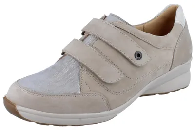 Produktbild von GANTER SENSITIV Katja K Kletthalbschuhe taupe Softnubuk/Chicstretch - Größe: UK 8,5