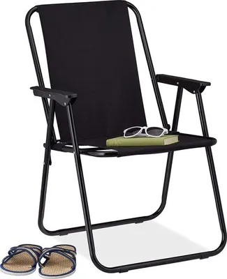 Produktbild von Famanu Campingstuhl leichtgewichtig bis 100 kg - schwarz