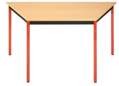 Produktbild von SODEMATUB Mehrzwecktisch buche, rot Trapezform, Vierkantrohr rot, 70,0/140,0 x 70,0 x 74,0 cm