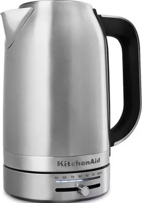 Zdjęcie produktu dla KitchenAid 5KEK1701ESX, 1,7 l, 2400 W, Stal nierdzewna, Plastik, Stal nierdzewna, Regulowany termostat, Bezprzewodowy