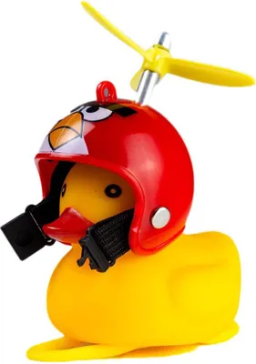 Image de Sonnette de vélo, lampe « canard » rouge, casque ROXAR