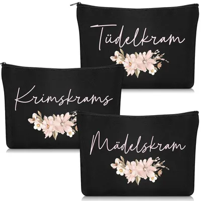Productafbeelding van 3-Delige Make-Uptas Toilettas voor Dames met Rits