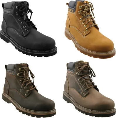 A collage of four different colored Dockers boots.