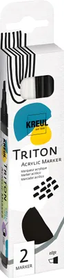 Obrázok produktu pre Kreul Triton Sada textilných fixiek 1 - 4 mm White & Black 2 ks