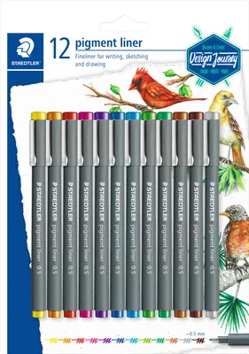 Produktbild von Staedtler pigment liner 0.5 in 12 Farben BK