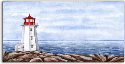 Produktbild von Coloray Canvas 100x50  Wandbild Leinwand Bilder Foto Bild Leuchtturm Wasser Landschaft